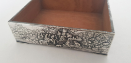 Silver Plated Sigar Box - Old-Dutch scene