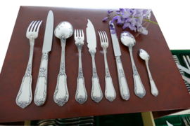 Bruno Wiskemann - Regènce - Silver Plated Cutlery Canteen - 96-piece/12-pax. - Belgium, 1950-1984