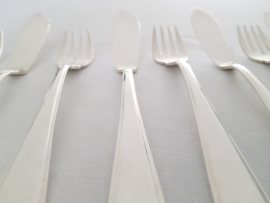 6 silver plated place settings for fish - Point fillet - Sola 90