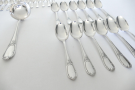 Frionnet, Francois - Silver Plated Cutlery Canteen in Louis XV/Rococo style - 37 piece/12 pax. - Paris, c. 1950's