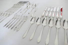 Gero, Zeist - Silver Plated Cutlery Set - Puntfilet (Noble) - 41-piece/6-pax. - the Netherlands, 1965-1985
