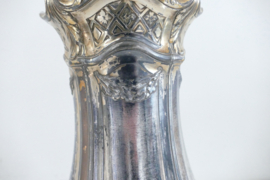 Orfevrerie Gallia - Large Baluster-shaped silver-plated and worn gilded Vase - France, c. 1900