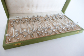 A set of 12 Silver Plated Art Deco Knife rests - Belgium, 1930-1940