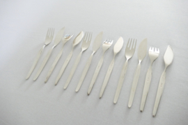WMF - Visbestekset -  12-delig/6-persoons - Midcentury - model Zurich - c. 1960