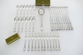 Christofle - Silver Plated Cutlery set - Marly collection - 45-piece/10-pax. - France, 1935-1983