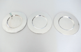 Set of 3 Silver Plated Underplates