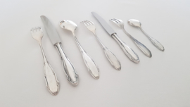 Silver plated Cutlery set in Art Nouveau style - 42-piece/6-pax. - Germany, c. 1950