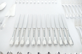 Wiskemann, Brussel - Silver Plated Cutlery Set - N. 7 "Louis XIV" & N. 20 "Louis XVI"- 129-piece/12-pax. - Belgium, 1930-1960