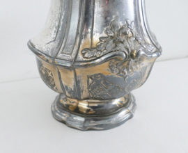 Orfevrerie Gallia - Large Baluster-shaped silver-plated and worn gilded Vase - France, c. 1900