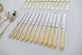 SBS Solingen - Gold Plated Cutlery Canteen - 70-piece/12-pax. - "Royal Empire" - Germany, 1990's