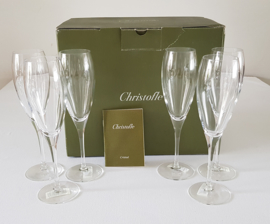 Set of 6 Christofle Champagne flutes - Albi