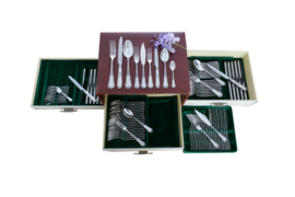 Bruno Wiskemann - Regènce - Silver Plated Cutlery Canteen - 96-piece/12-pax. - Belgium, 1950-1984