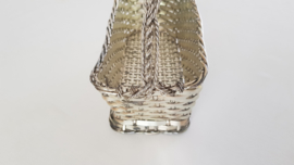 Christofle - Silverplated woven Wine basket