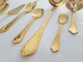 SBS Solingen - 12 pax./  70-piece Gold-Plated Cutlery set in Louis XV / Rococo style