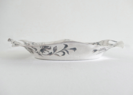 Verzilverde Art Nouveau dienschaal - Wiskemann, Brussel - c. 1910