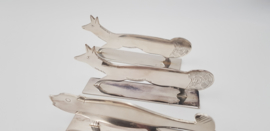 Art Deco original silver-plated Knife Rests - Animals - France, c. 1930 - set of 12