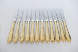 SBS Solingen - Complete Gold-Plated Cutlery set in Louis XV / Rococo style - 12 pax./69-pieces