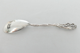 A German .800 silver openwork Rococo Hors d'ouvre spoon by C. Tewes, Dortmund - Germany, c. 1900