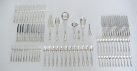 Maison Tilquin - Verzilverd Louis XV bestekset - 91-delig/12-persoons - België, c. 1950