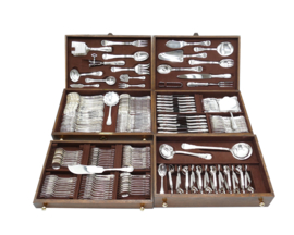 Verzilverde Art Deco bestekcassette - Boulenger & Cie. - 196-delig/12-persoons - Parijs, 1919-1938