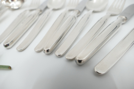 Verzilverde bestekset - 19-delig/6-persoons - Bergisch, Solingen 100 - Duitsland, jaren 1960