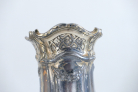 Orfevrerie Gallia - Large Baluster-shaped silver-plated and worn gilded Vase - France, c. 1900