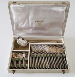 Christofle - Silver plated cutlery canteen for 12 persons - Spatours - 37-piece/12-pax. - France, mid-20th century