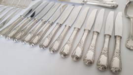 Christofle - Silver plated cutlery set for 12 persons, Marly pattern- 64-pieces