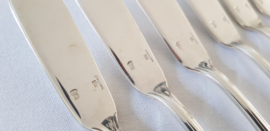 Christofle - 12 silver plated Fish Knives - Pompadour collection