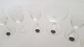 Saint Louis, France - Set of 6 Port glasses + Champagne coupe - Cléo