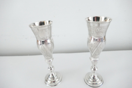 A pair of antique Russian silver cups - 84 Zolotniki (.875 silver) - Antip Kuzmichev, Moscow - 1872