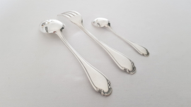 Christofle/Manufacture de l'Alfenide - Antique Silver-plated Cutlery - Pompadour collection- 40-piece/12-pax. - France, c. 1890-1920