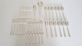 Silver plated Art Deco cutlery canteen - 38-piece/12-pax - Auerhahn 90, series "222"" - Germany, c. 1950's