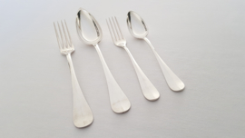 Christofle - Antique silver-plated cutlery set - Baguette pattern (Fidelio) - 25-piece/6 pax - France, period 1877-1899