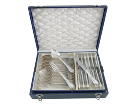 Silver Plated Cutlery Canteen - 84-piece/12-pax. - Louis XV/Rococo-style