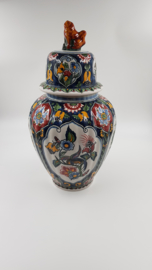 Polychrome hand-painted Vase of Makkum earthenware - Makkum, Netherlands - 1970's