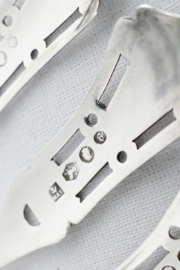 6 Silver Teaspoons by H.A. Schuss - Biedermeier - Amsterdam, 1866