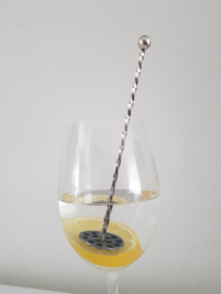 SOLD - 5 spiraled Cocktail Stirrers - Zilverfabriek Schoonhoven, Herbert Hooikaas