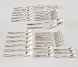 Ercuis - Silver plated Art Deco Cutlery - Carthage collection - 38-piece/12-pax. - France, 1925-1940