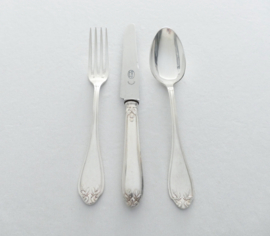 Chauvin & Lacombe, Paris - Antique Silver-plated Cutlery Set - Directoire - 37-piece/12-pax. - France, 1919-1920