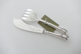 Christofle - Ecusson XVI - Silver Plated Fish Servers - France, late 19th century