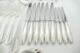 Christofle - Rubans - Verzilverde Bestekset - 31-delig/6-persoons - Frankrijk, 1900-1935