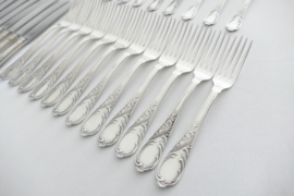 Silver Plated Cutlery Canteen - 84-piece/12-pax. - Louis XV/Rococo-style