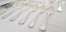 Silver plated cutlery - Pearl Motif - 6-pax./40-pieces - WMF, Germany - c. 1920's