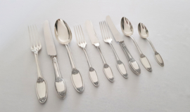 Wiskemann, Brussels - Silver Plated Cutlery Canteen - 1st Empire style - 115-piece/12-pax. in original canteen