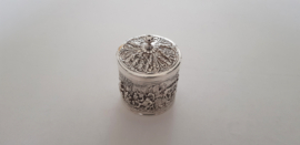 Silver Plated Tea Caddy - Nostalgic, Old-Dutch decor - Douwe Egberts, 1960's