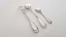 Classic French silver plated set of cutlery - Filet - 19-piece/6-pax.