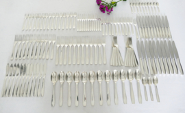 Christofle - Atlas - Silver Plated Cutlery Canteen - 149-piece/12-pax. - Luc Lanel for the Steamship S.S. Normandie - France, 1933-1949
