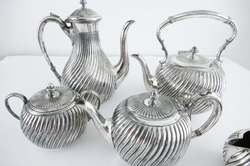 A Silver Plated 5-piece Tea- and Coffee Service by James Dixon & Sons -  Sheffield, c. 1900, Coffee & Tea Services