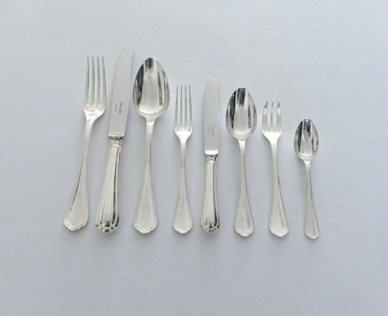 Spatours Pastry Fork in Silver Plate by Christofle